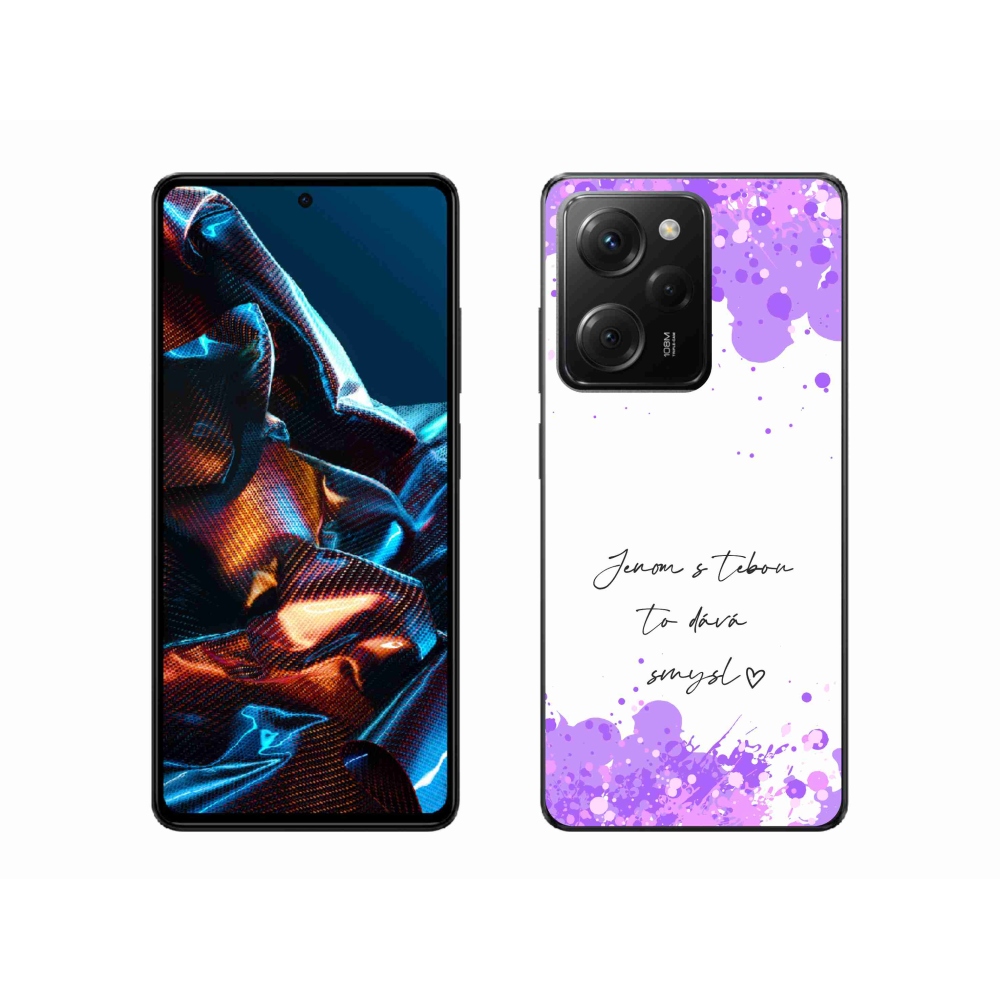 Gelový kryt mmCase na Xiaomi Poco X5 Pro 5G - zamilovaný text bílé pozadí