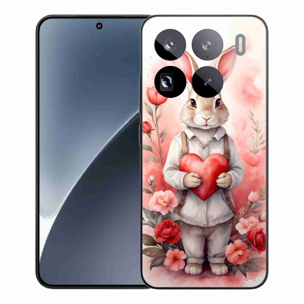 Gelový kryt mmCase na Xiaomi 15 Pro - zajíc se srdíčkem