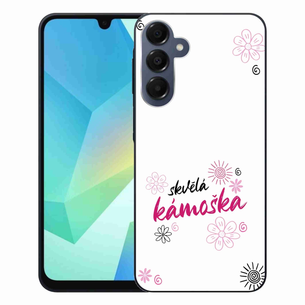 Gelový kryt mmCase na Samsung Galaxy A16 4G/5G - skvělá kámoška bílé pozadí