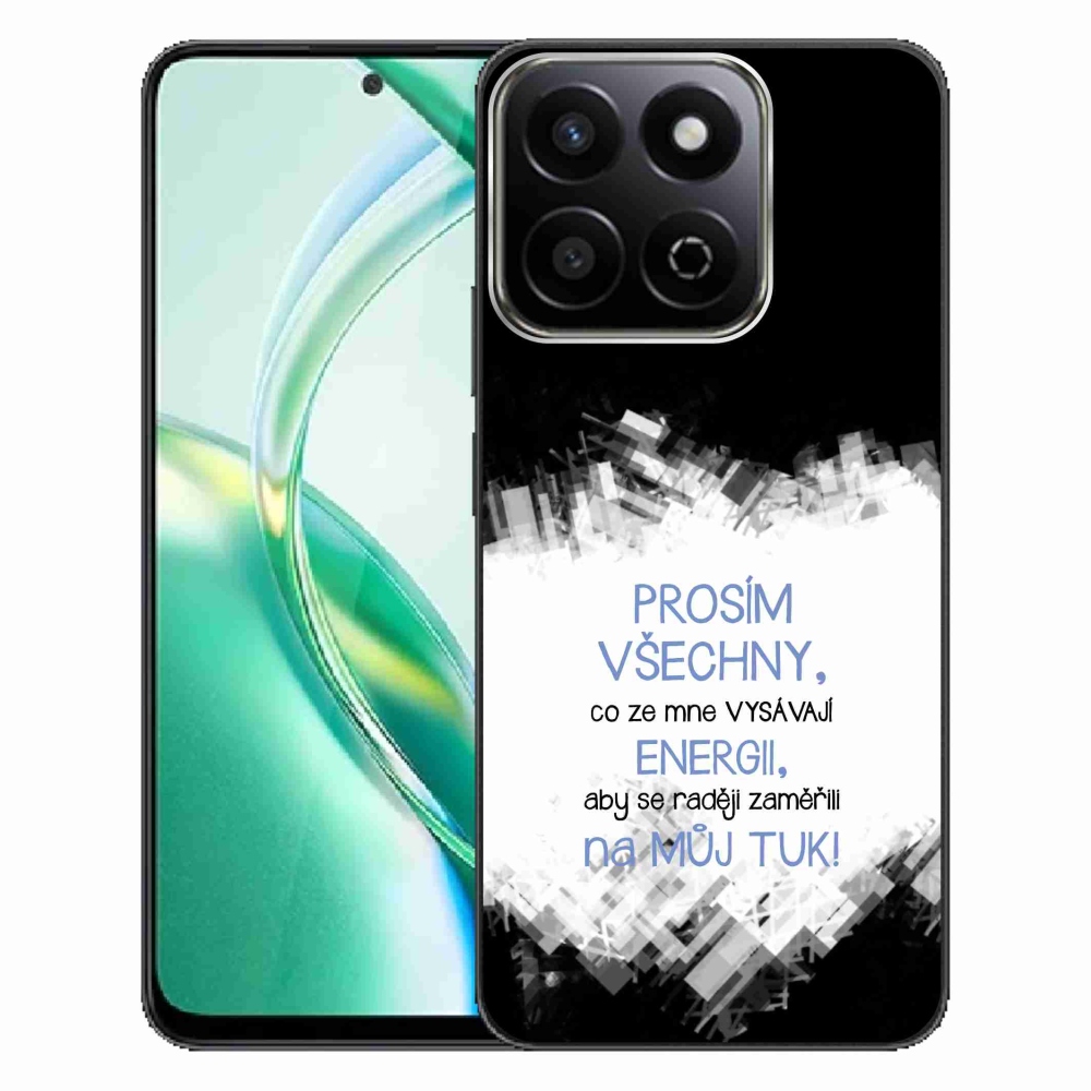 Gelový kryt mmCase na Honor 200 Smart 5G - vtipný text 1 modrý