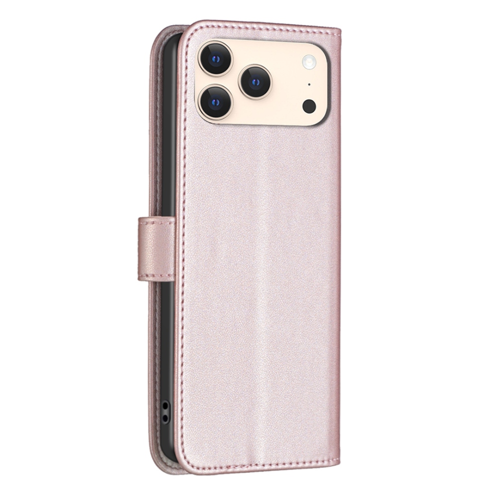 BNF knížkové pouzdro na iPhone 17 Pro - růžovozlaté