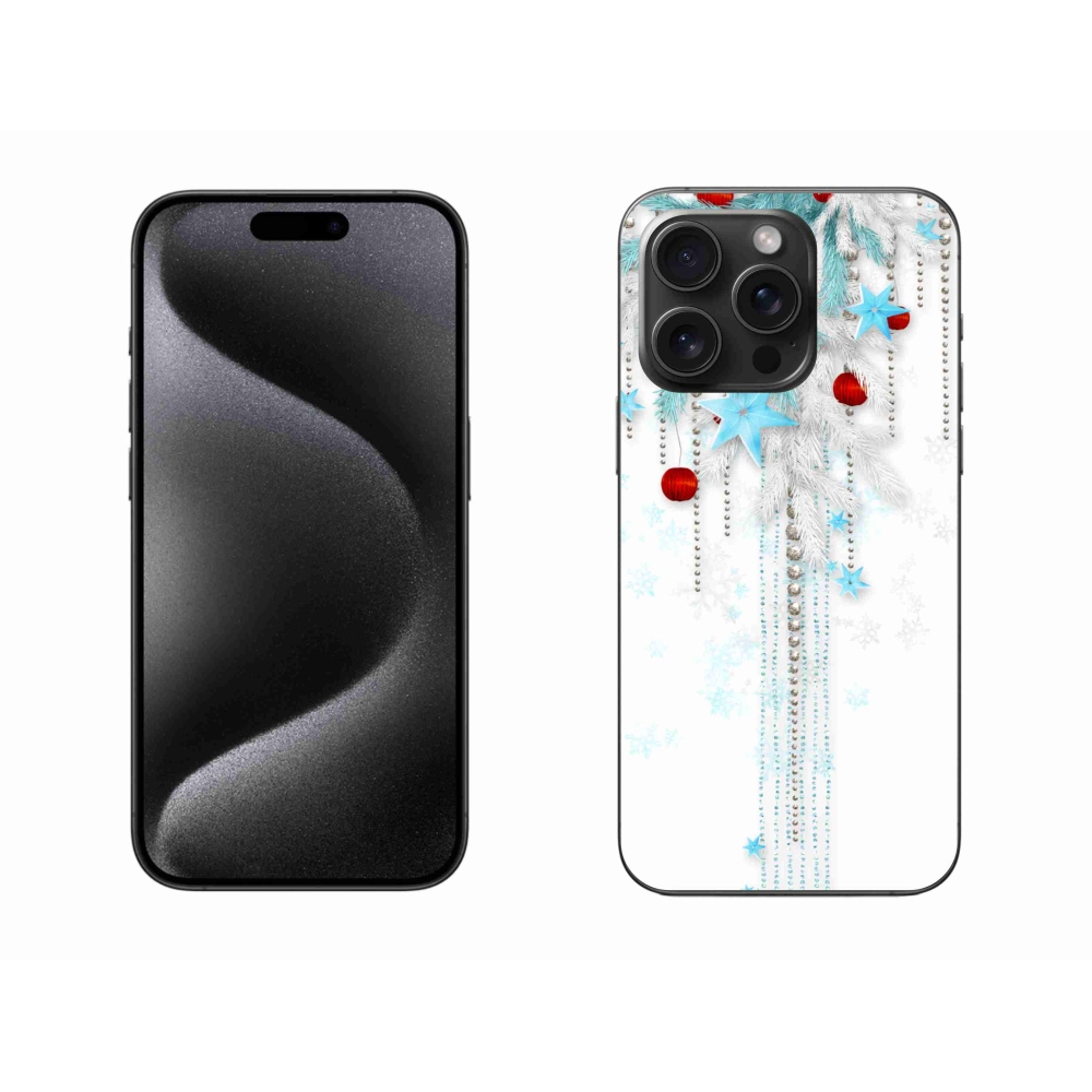 Gelový kryt mmCase na iPhone 15 Pro Max - vánoční ozdoby