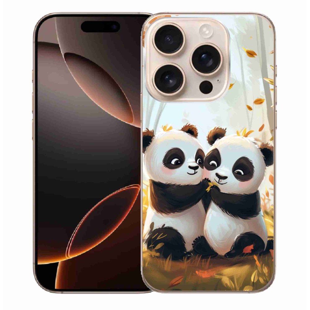 Gelový kryt mmCase na iPhone 16 Pro Max - pandy