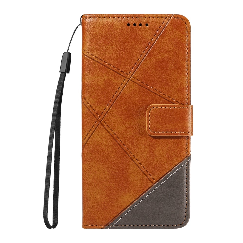 Triangle knížkové pouzdro na Samsung Galaxy S24+/S25+ - hnědé