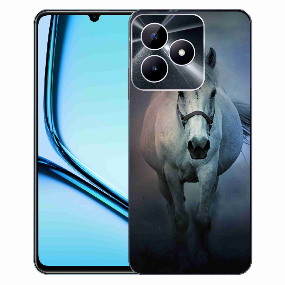 Gelový obal mmCase na Realme Note 50 - běžící bílý kůň