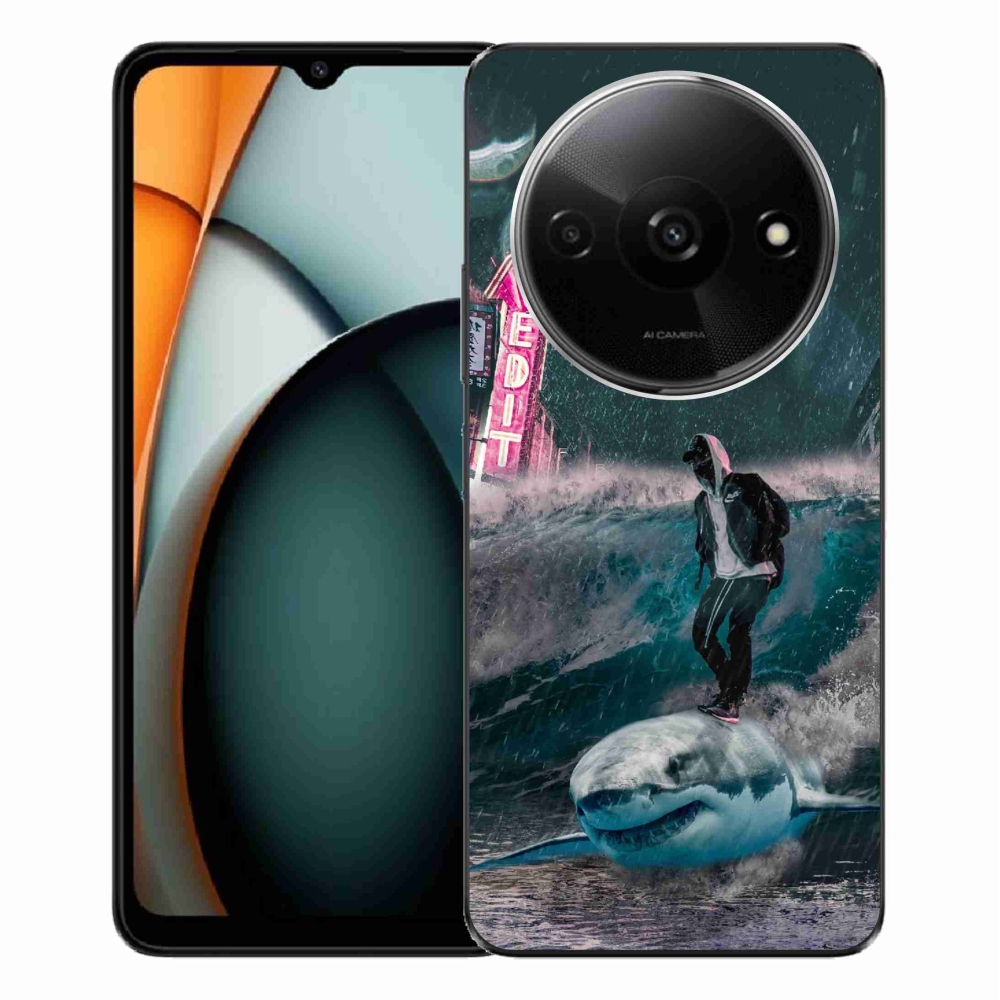 Gelový kryt mmCase na Xiaomi Redmi A3 - žralok