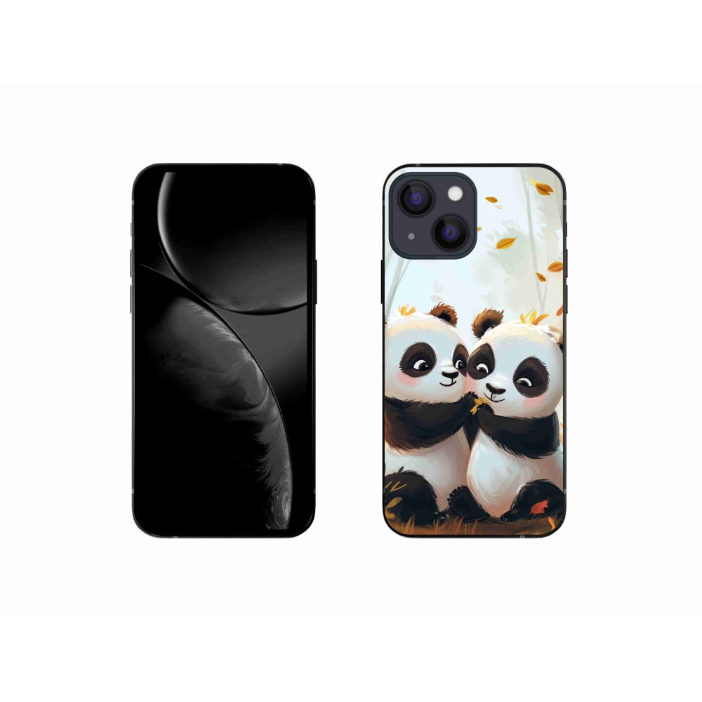 Gelový kryt mmCase na iPhone 13 mini - pandy