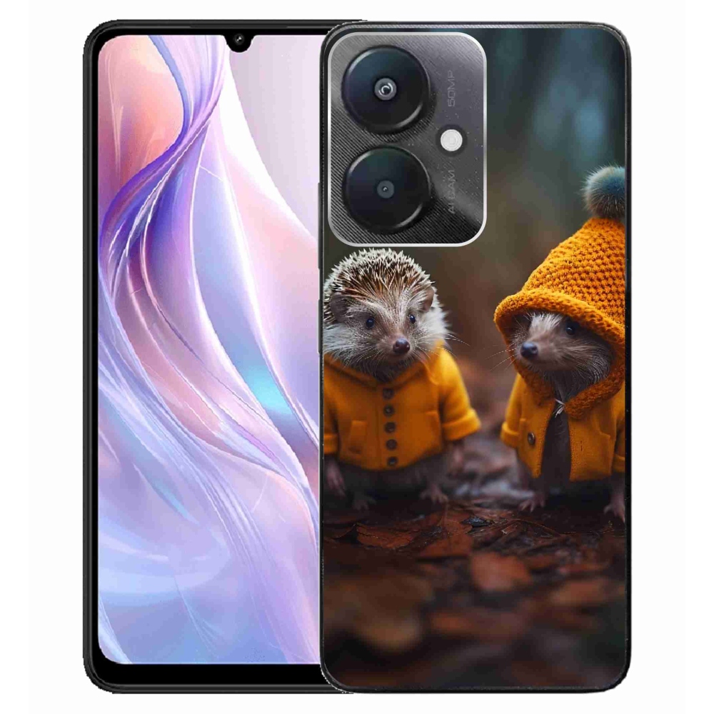 Gelový kryt mmCase na Xiaomi Redmi 13C 5G - ježci
