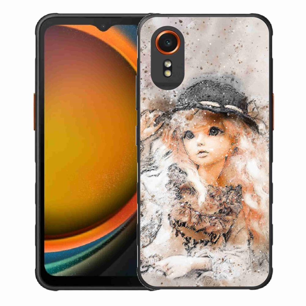Gelový kryt mmCase na Samsung Galaxy Xcover 7 - holčička s kloboukem