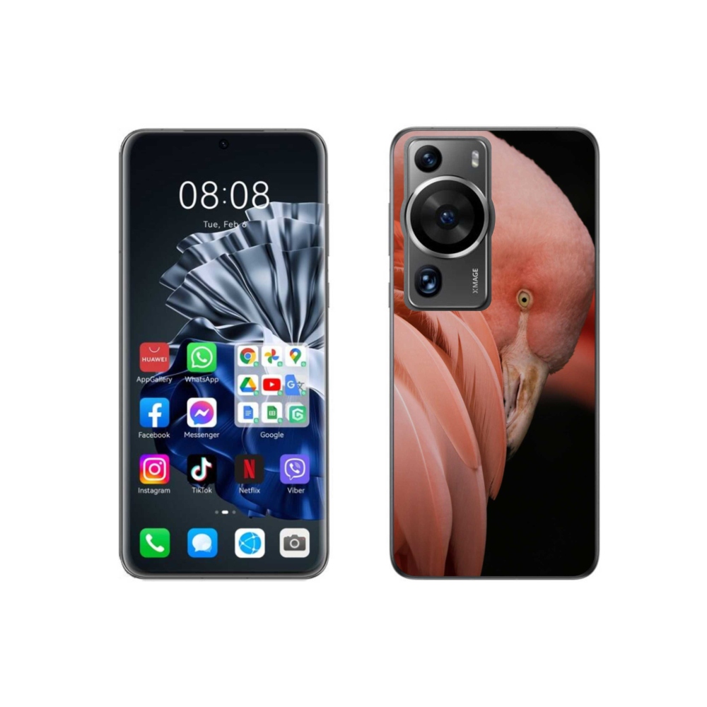 Gelový kryt mmCase na Huawei P60 Pro - plameňák 3