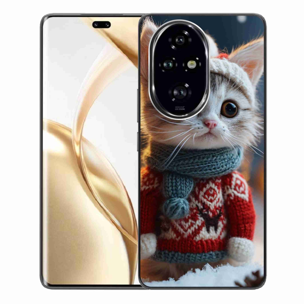Gelový kryt mmCase na Honor 200 Pro 5G - kotě ve svetru