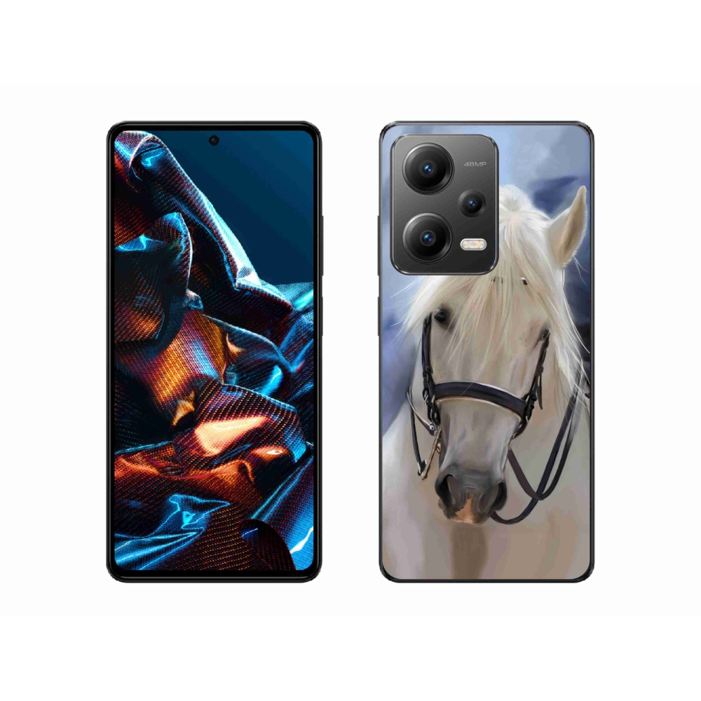 Gelový kryt mmCase na mobil Xiaomi Redmi Note 12 Pro 5G - bílý kůň