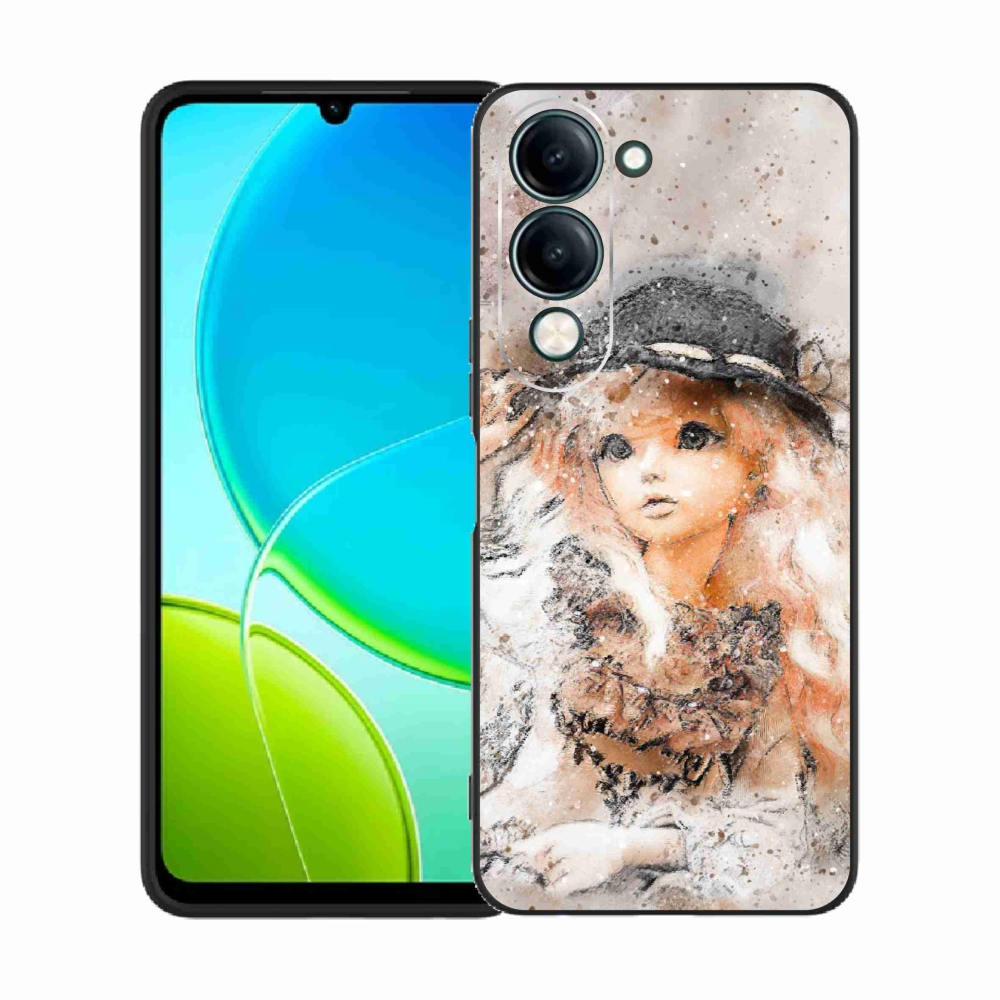 Gelový kryt mmCase na Vivo Y29s 5G - holčička s kloboukem
