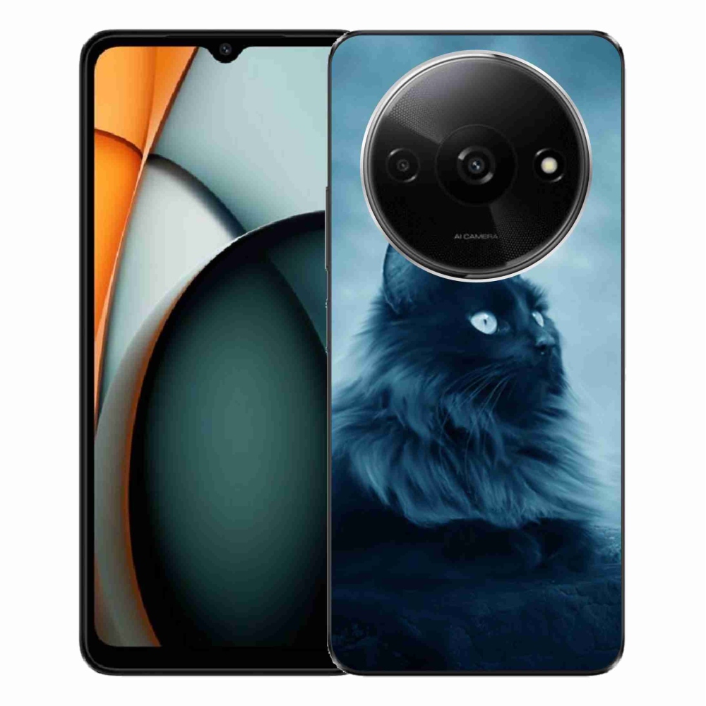 Gelový obal mmCase na Xiaomi Redmi A3 - černá kočka 1