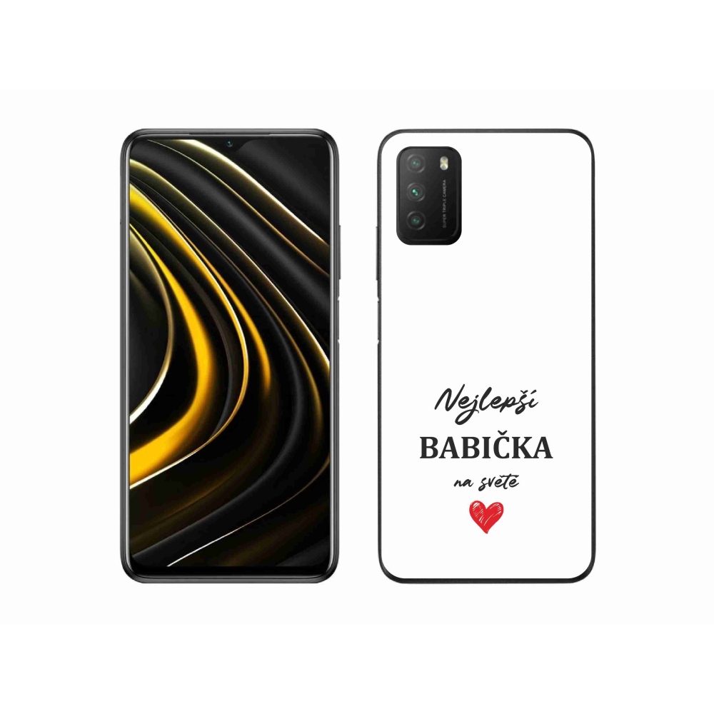 Gelový kryt mmCase na Xiaomi Poco M3 - nejlepší babička 1 bílé pozadí