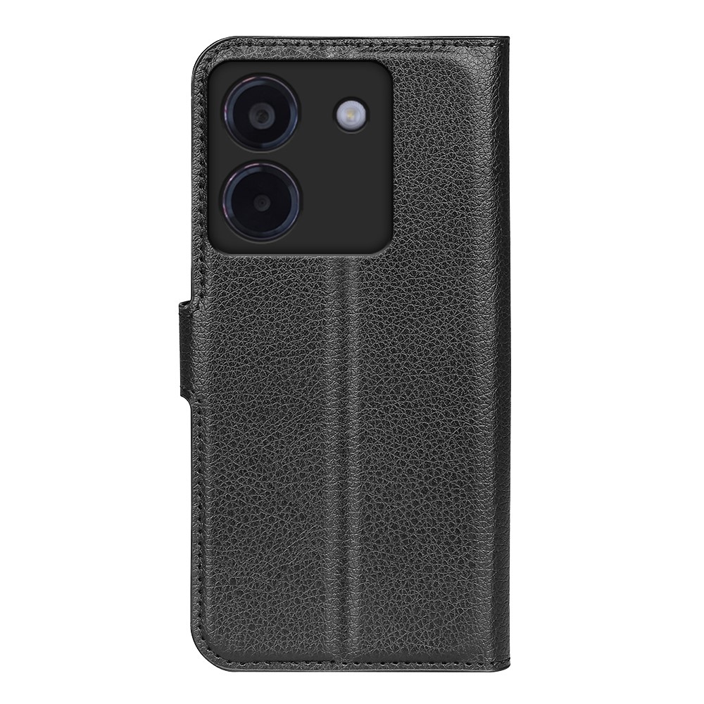 Litchi knížkové pouzdro na Xiaomi Poco M7 Pro 5G - černé