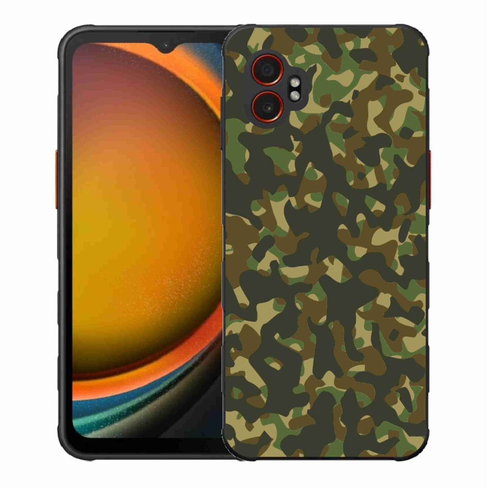 Gelový kryt mmCase na Samsung Galaxy Xcover 7 Pro - maskáčový vzor 1