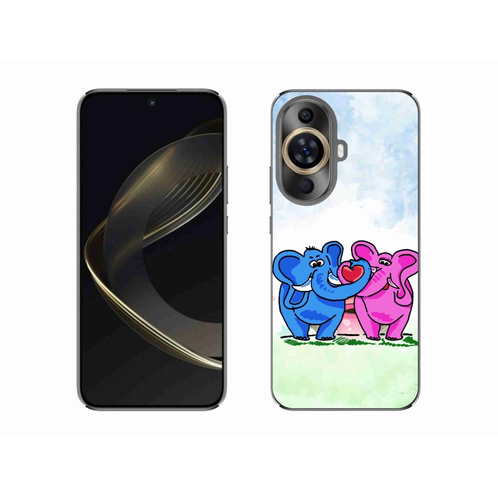 Gelový kryt mmCase na Huawei Nova 11 - zamilovaní sloni