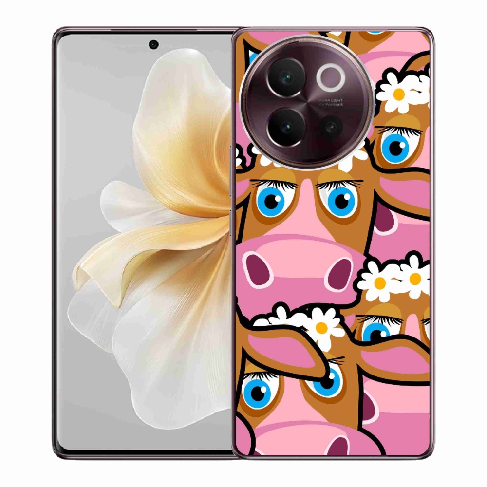 Gelový kryt mmCase na Vivo V40 Lite 5G - kreslené kravičky