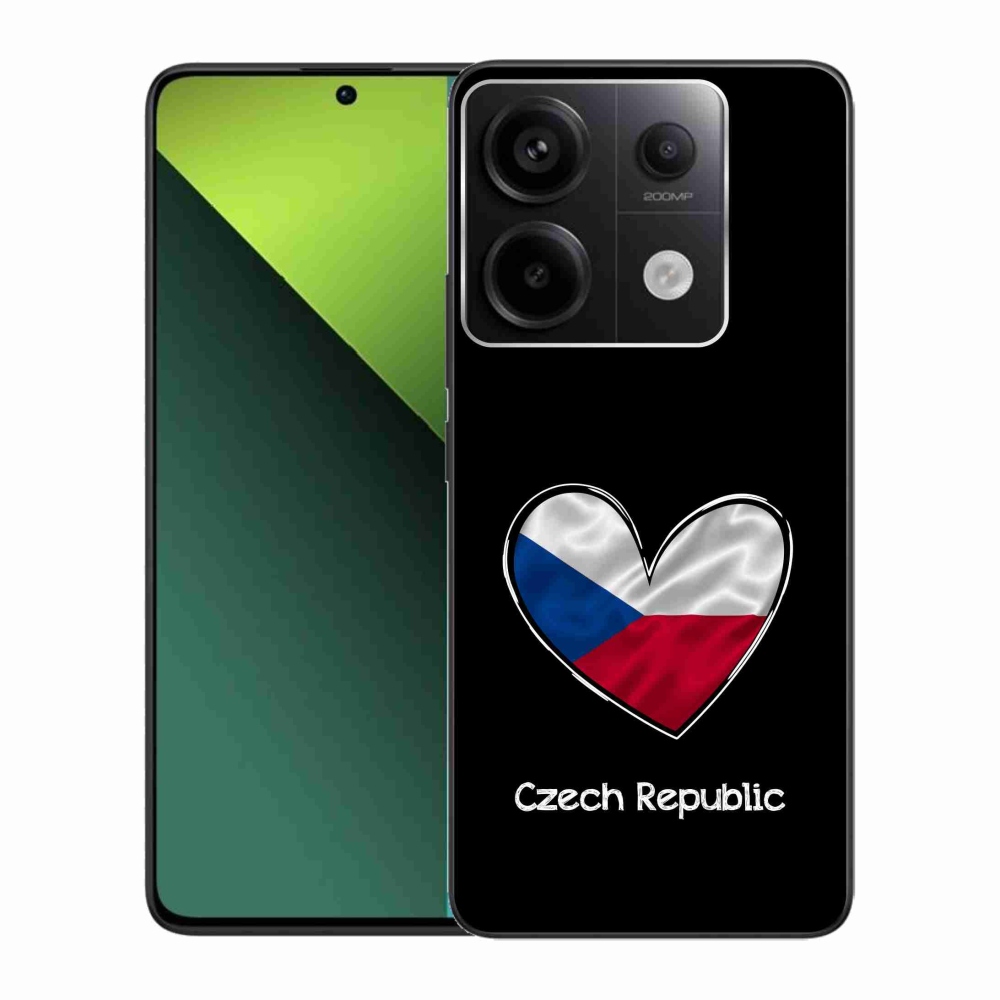 Gelový kryt mmCase na Xiaomi Redmi Note 13 Pro 5G/Poco X6 5G - vlajka srdce černé pozadí