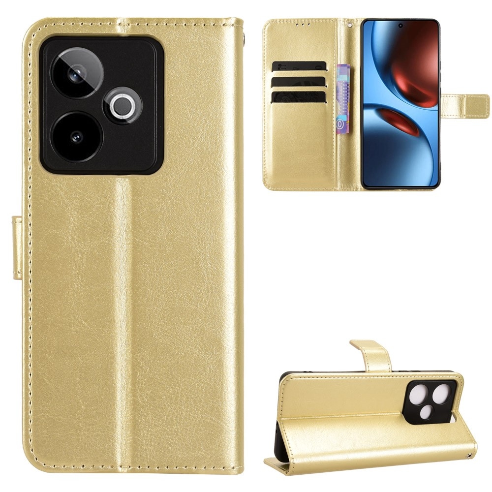 Crazy knížkové pouzdro na Realme GT 7 5G - zlaté