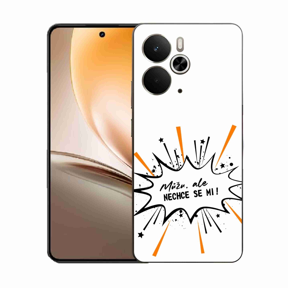 Gelový kryt mmCase na Realme 14 5G - vtipný text 11 bílé pozadí