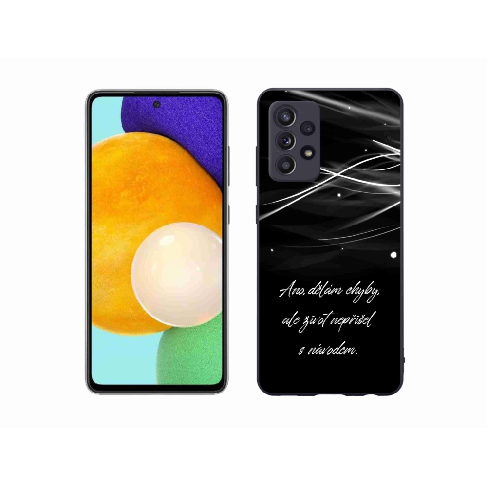 Gelový kryt mmCase na Samsung Galaxy A52/A52 5G - citát černé pozadí