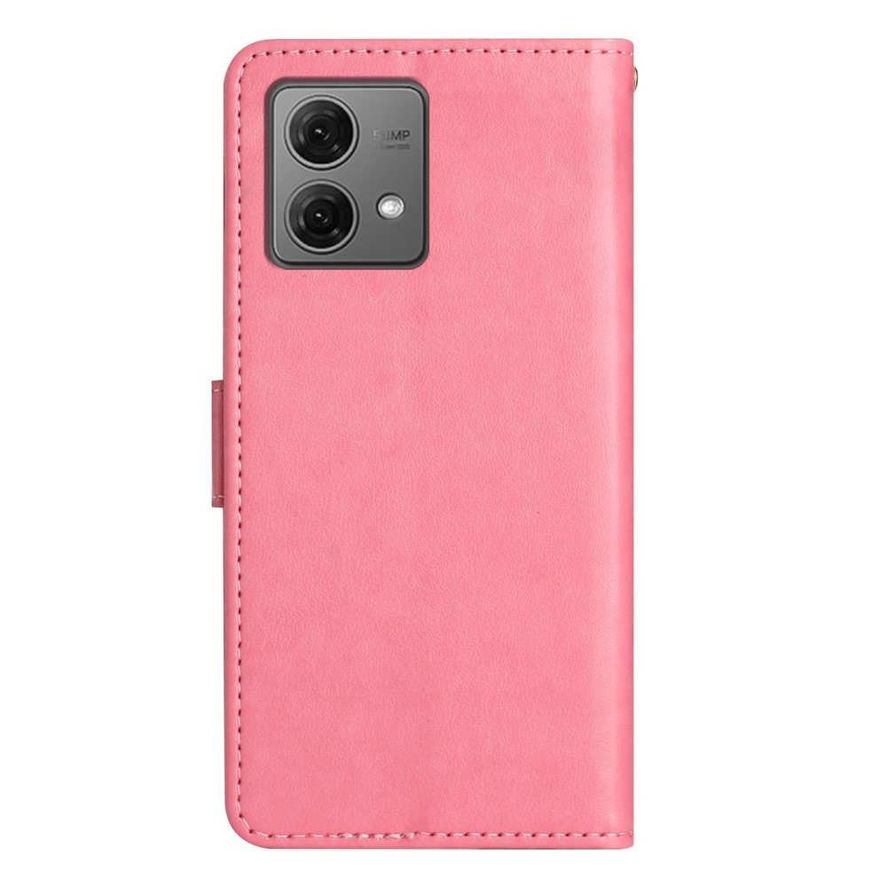 Flowers knížkové pouzdro na Motorola Moto G85 5G - růžové