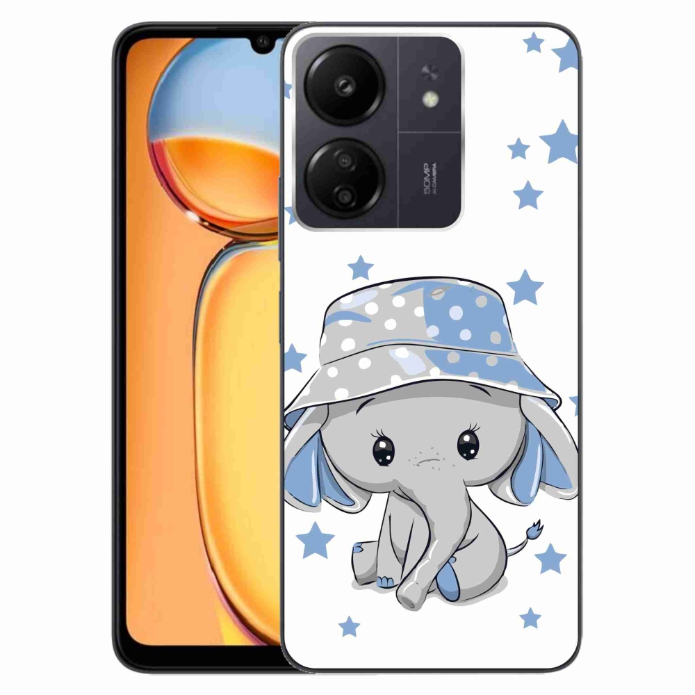 Gelový kryt mmCase na Xiaomi Poco C65/Redmi 13C - modrý slon