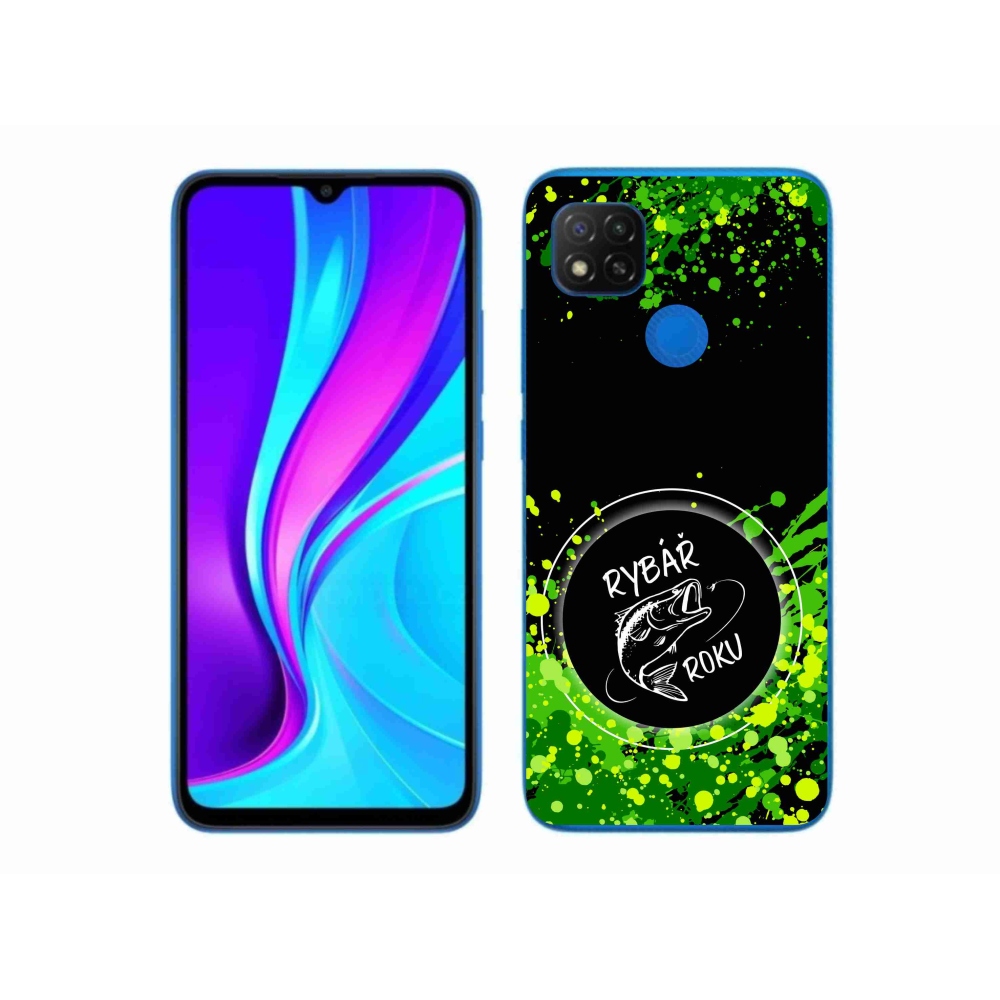 Gelový kryt mmCase na Xiaomi Redmi 9C - rybář roku černé pozadí