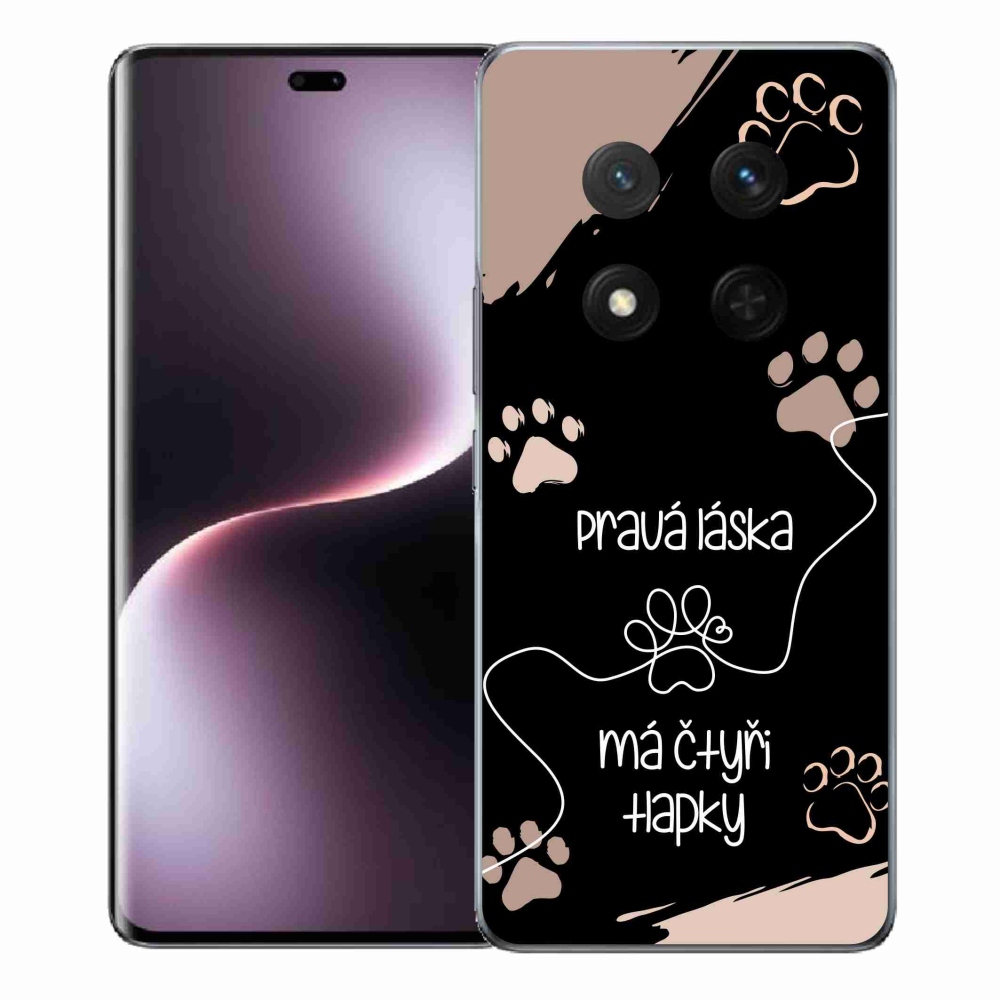 Gelový kryt mmCase na Honor Magic 7 Lite 5G - psí motiv 1 černé pozadí