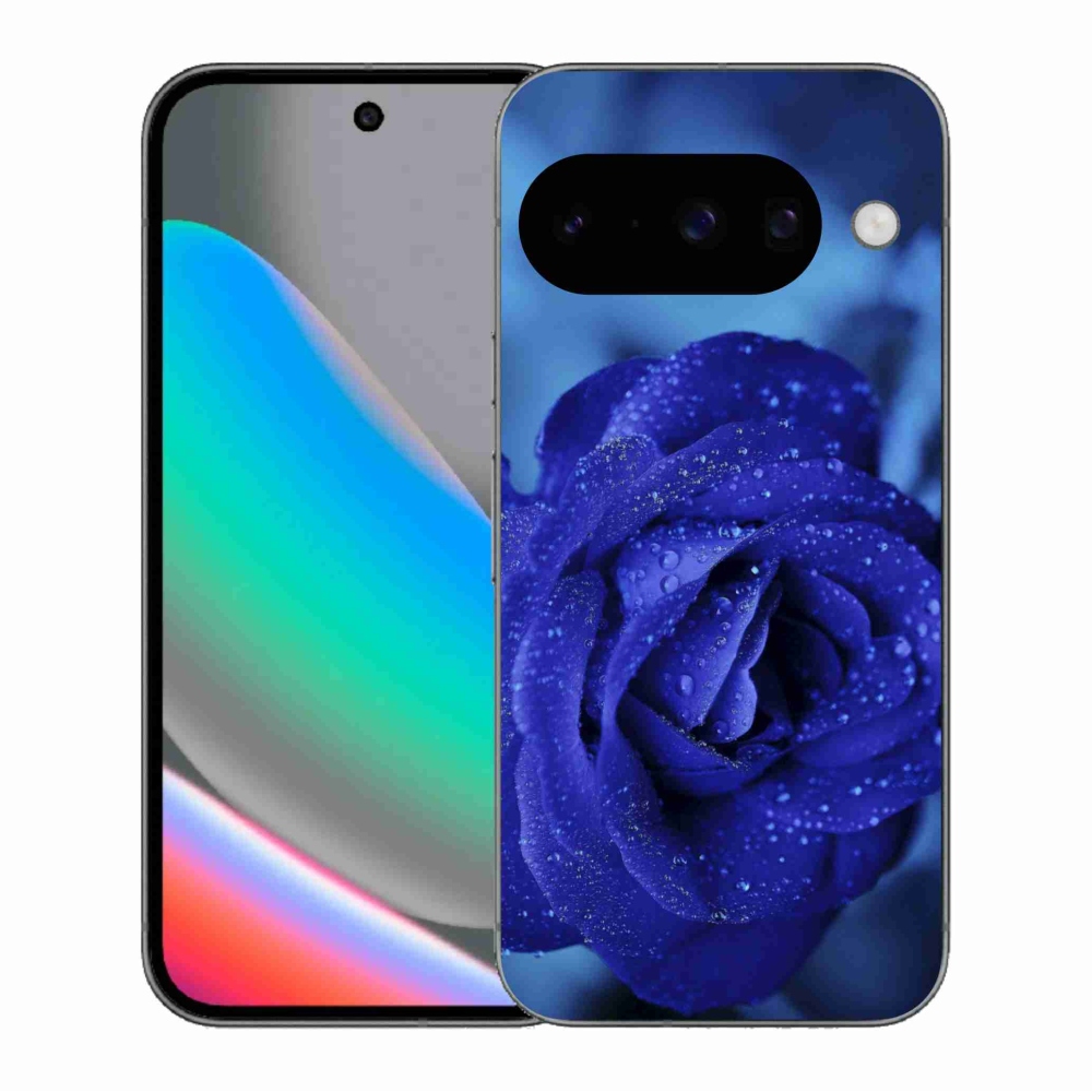 Gelový kryt mmCase na Google Pixel 10 - modrá růže