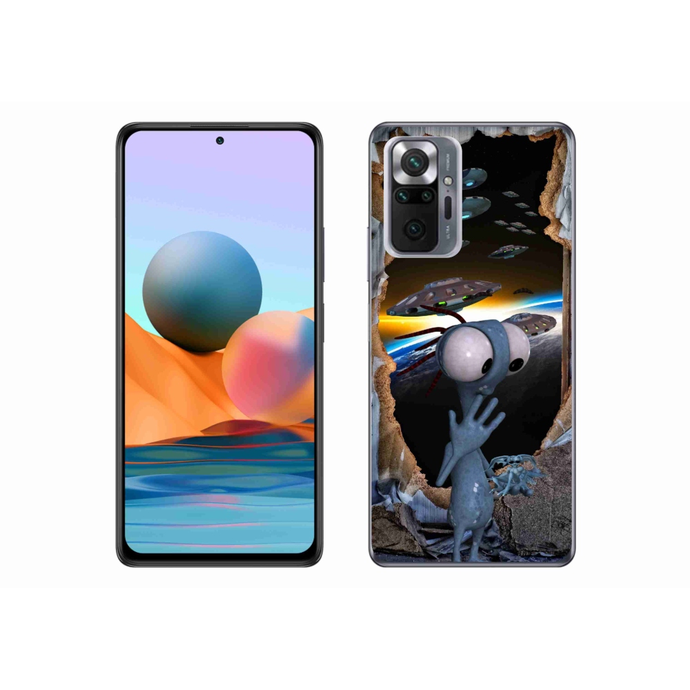 Gelový kryt mmCase na Xiaomi Redmi Note 10 Pro - mimozemšťan