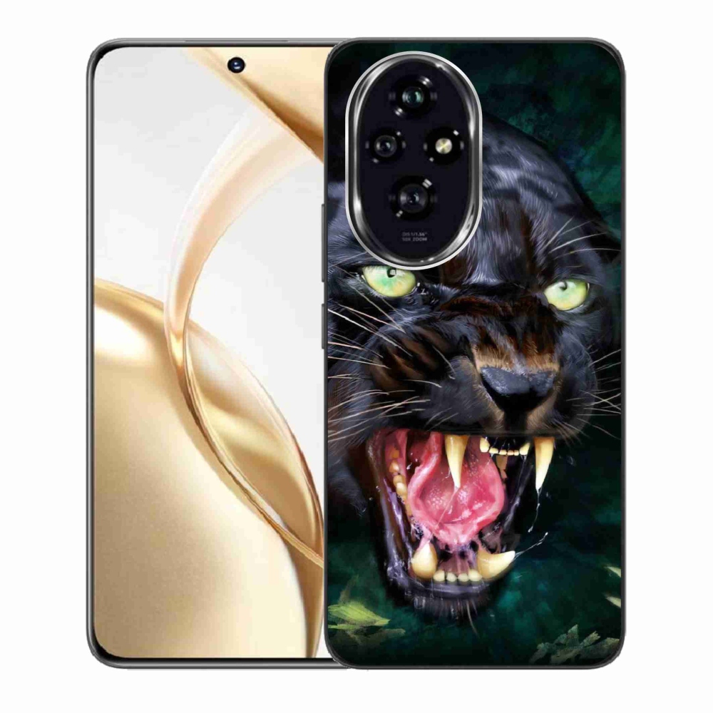 Gelový kryt mmCase na Honor 200 5G - rozzuřený černý panter
