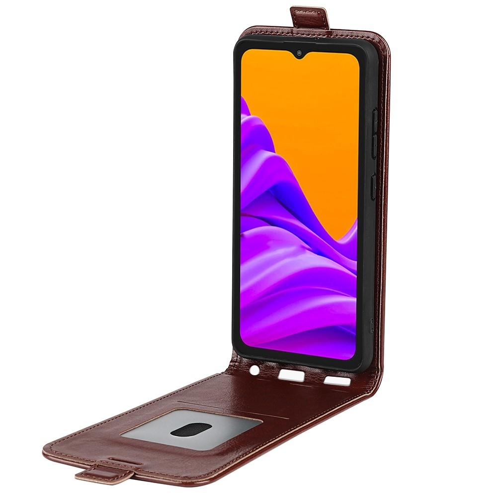 Vertical knížkové pouzdro na Samsung Galaxy Xcover 7 Pro - hnědé