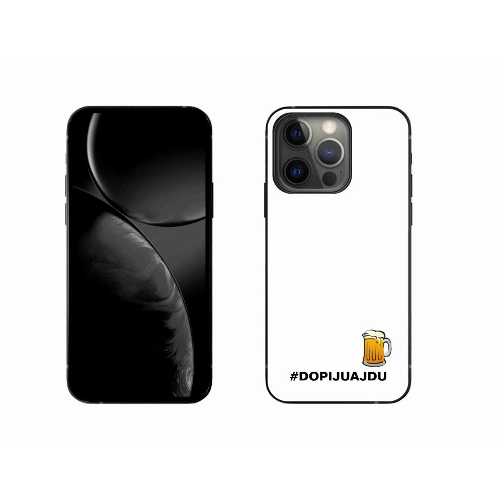 Gelový kryt mmCase na iPhone 13 Pro 6.1 - pivní motiv 1 bílé pozadí