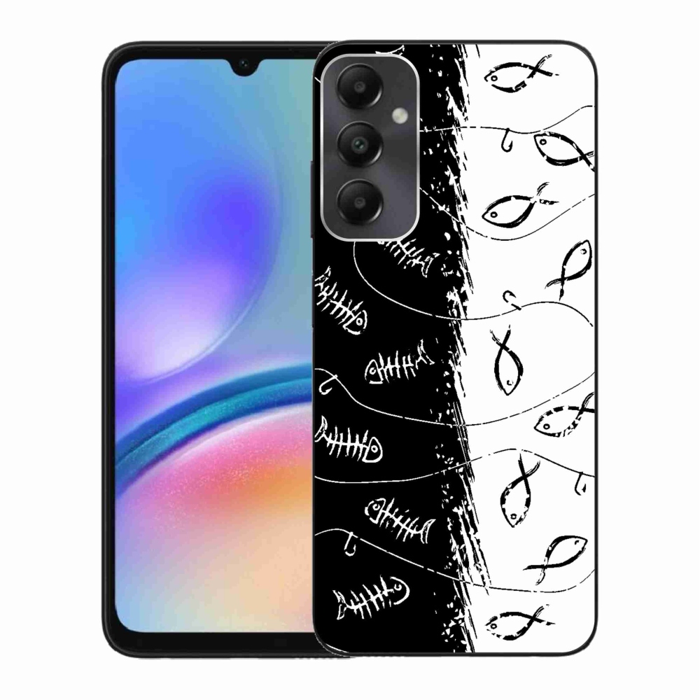 Gelový kryt mmCase na Samsung Galaxy A05s - kostry a rybky
