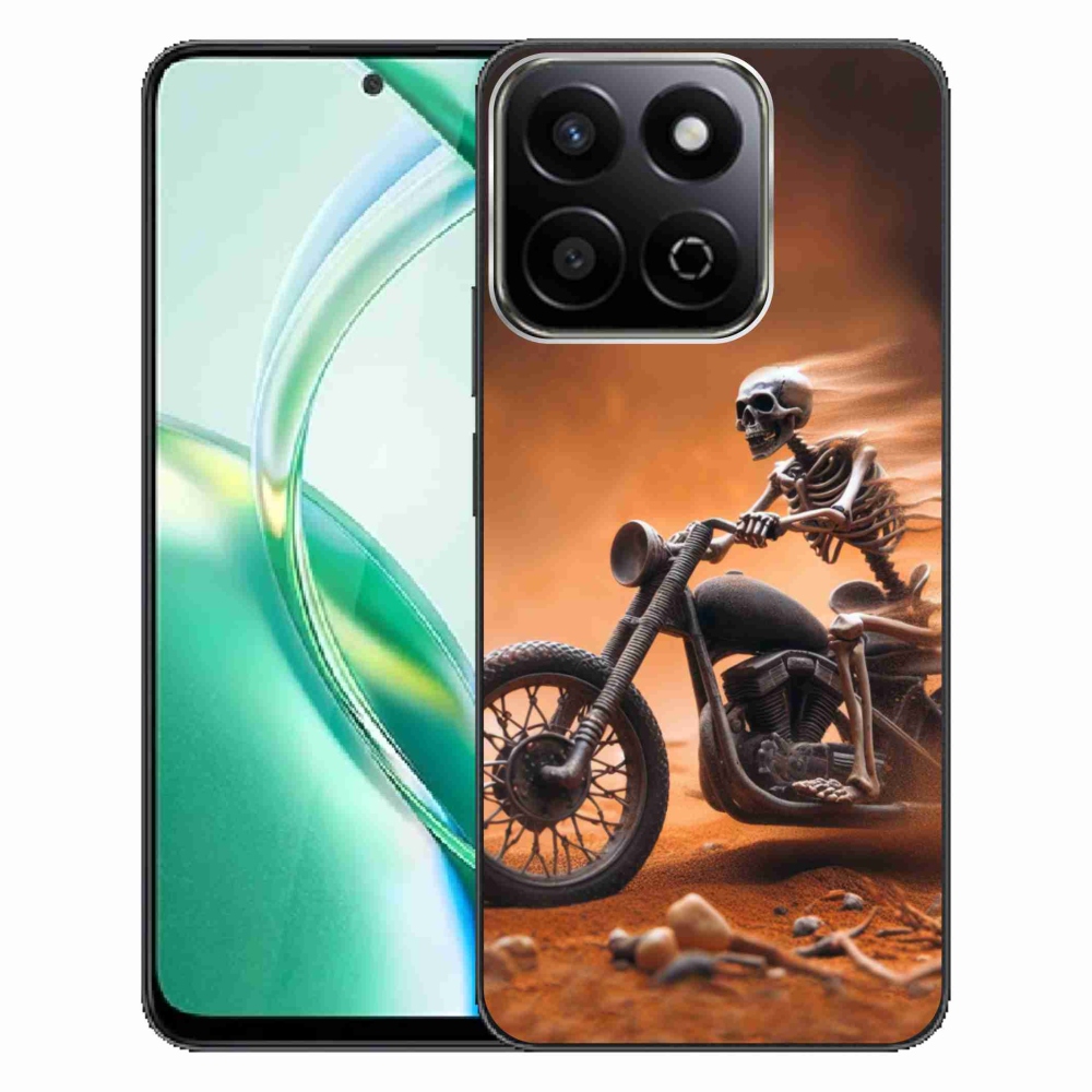 Gelový kryt mmCase na Honor 200 Smart 5G - kostra na motorce
