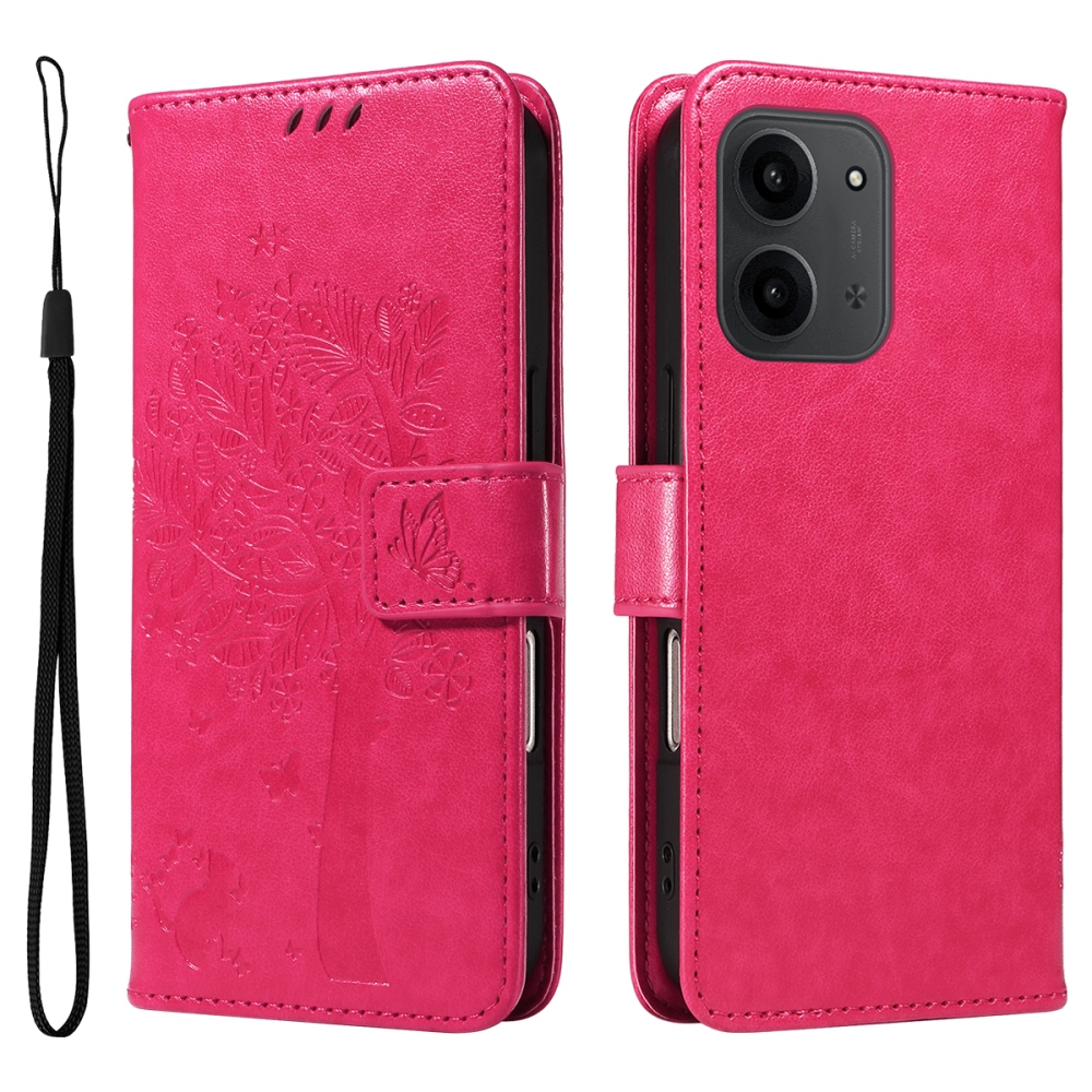 Trees knížkové pouzdro na Xiaomi Redmi 15C 4G/5G (173mm) - rose
