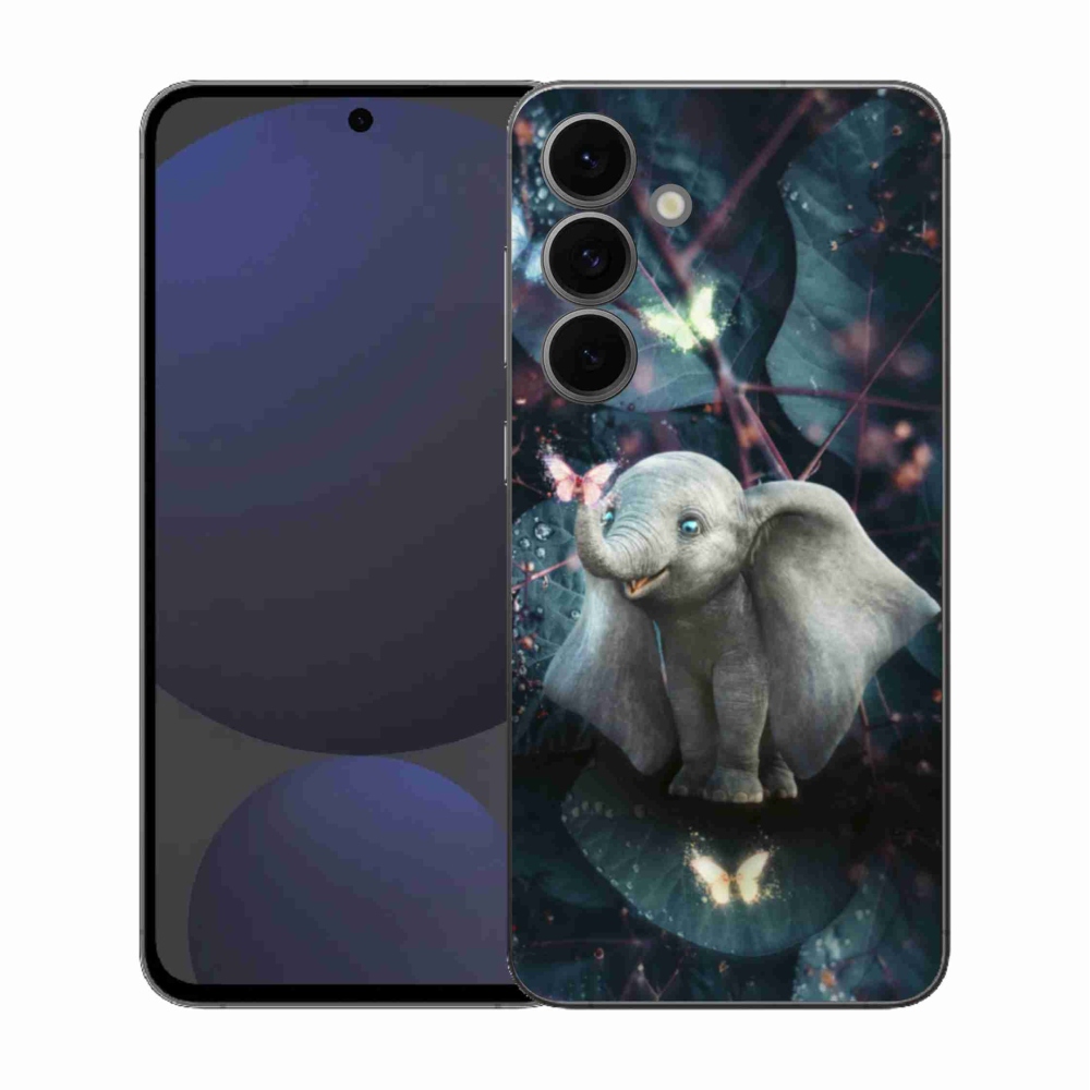 Gelový kryt mmCase na Samsung Galaxy S25 FE - roztomilý slon