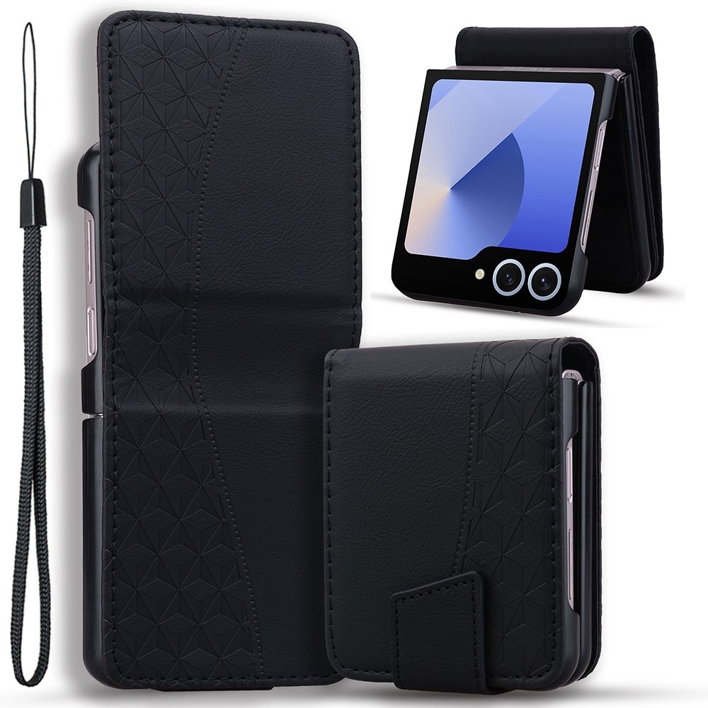 Gridy knížkové pouzdro na Samsung Galaxy Z Flip7 5G - černé