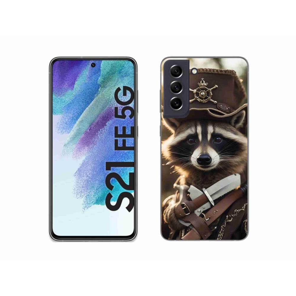 Gelový kryt mmCase na Samsung Galaxy S21 FE 5G - mýval v uniformě
