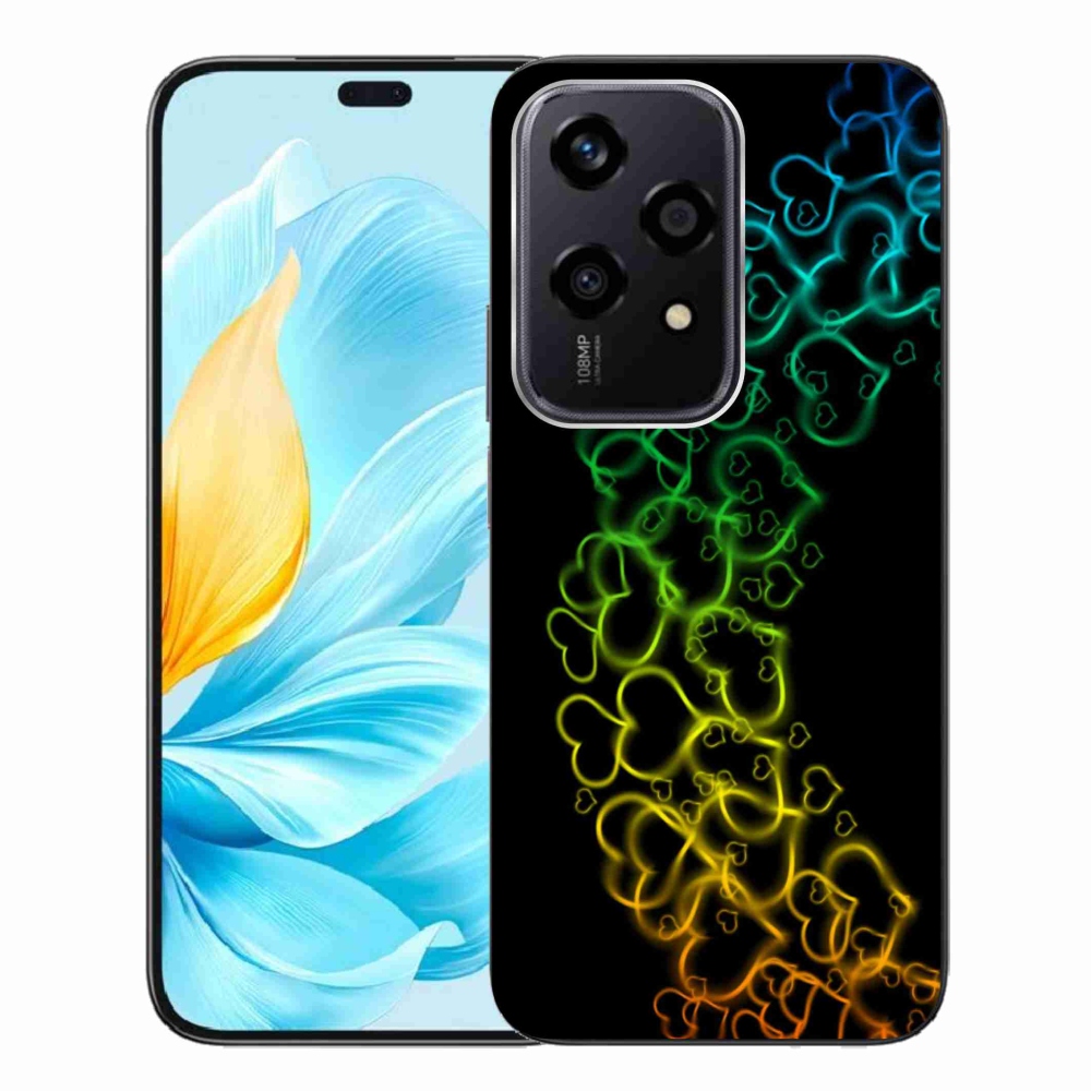 Gelový kryt mmCase na Honor 200 Lite 5G - barevná srdíčka