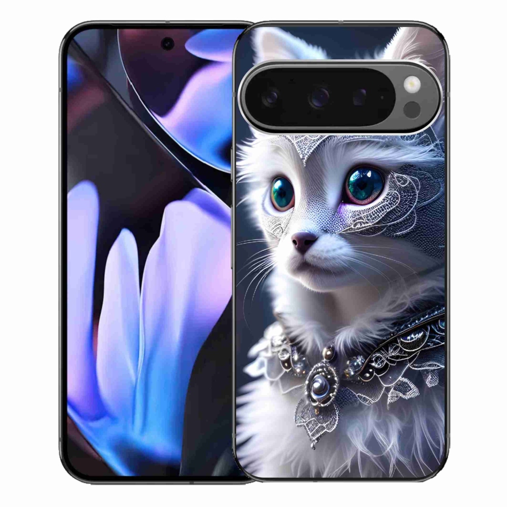 Gelový kryt mmCase na Google Pixel 9 Pro XL - bílá kočka