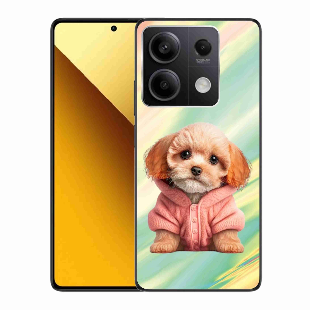 Gelový kryt mmCase na Xiaomi Redmi Note 13 5G - štěně ve svetru
