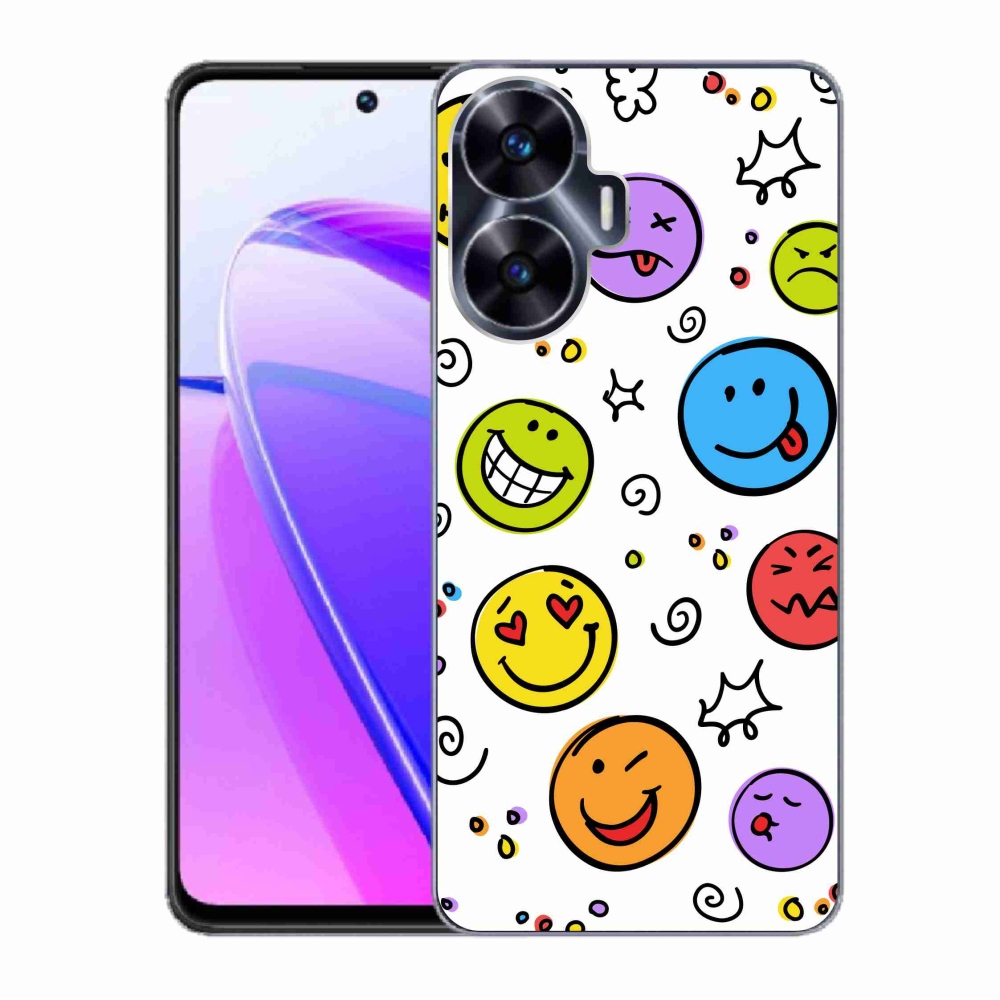 Gelový kryt mmCase na Realme C55 - smajlíci