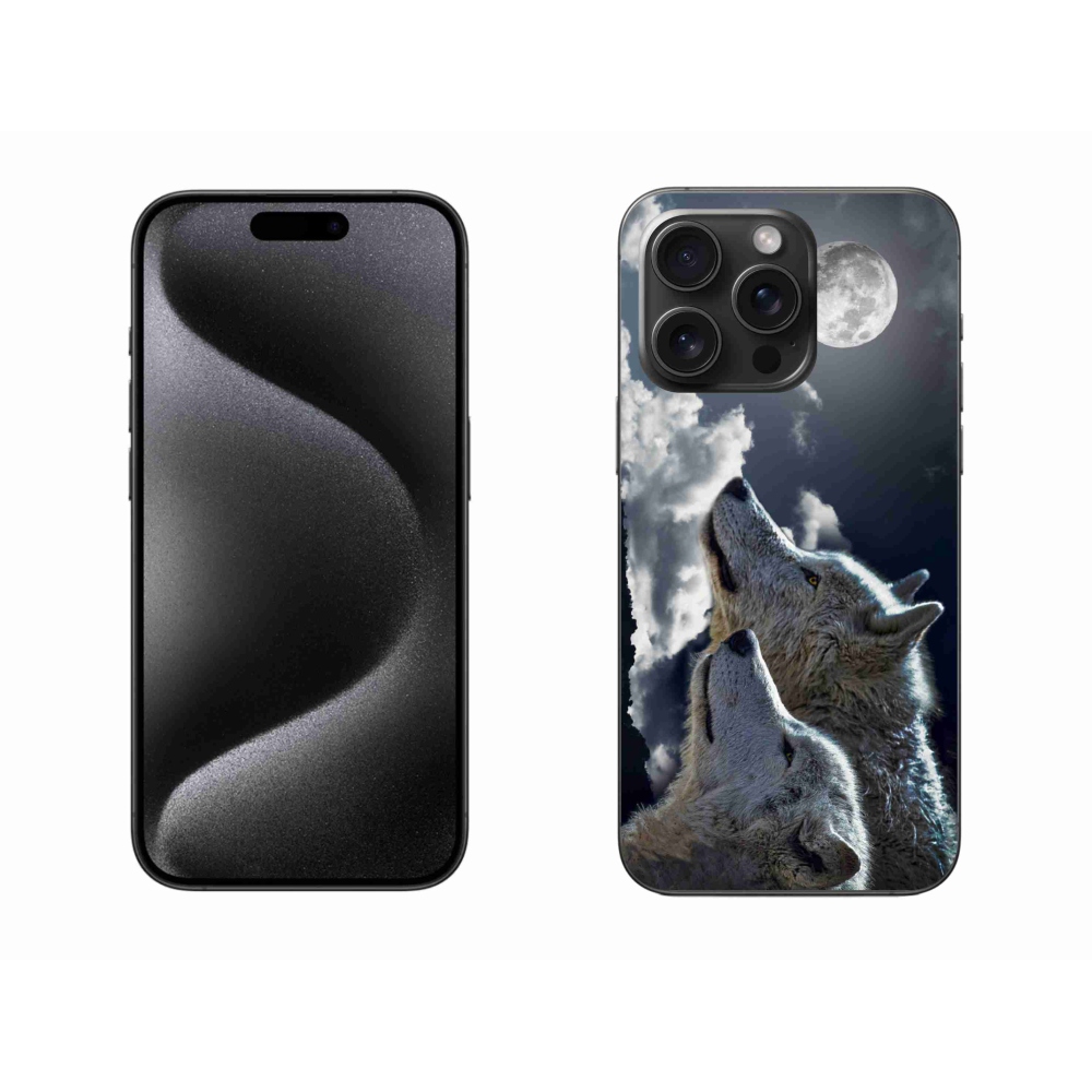 Gelový kryt mmCase na iPhone 15 Pro Max - vlci