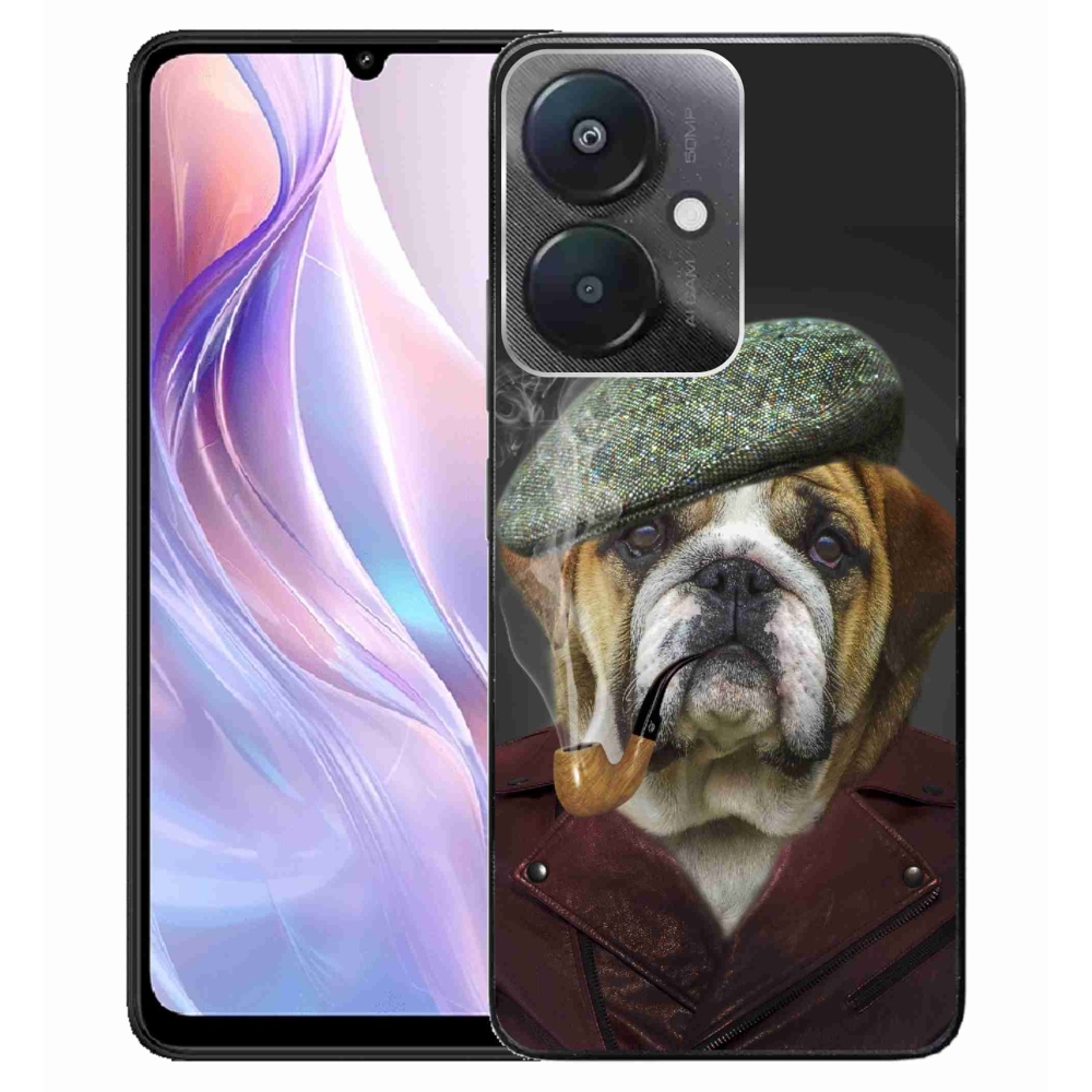Gelový kryt mmCase na Xiaomi Redmi 13C 5G - pes s fajfkou