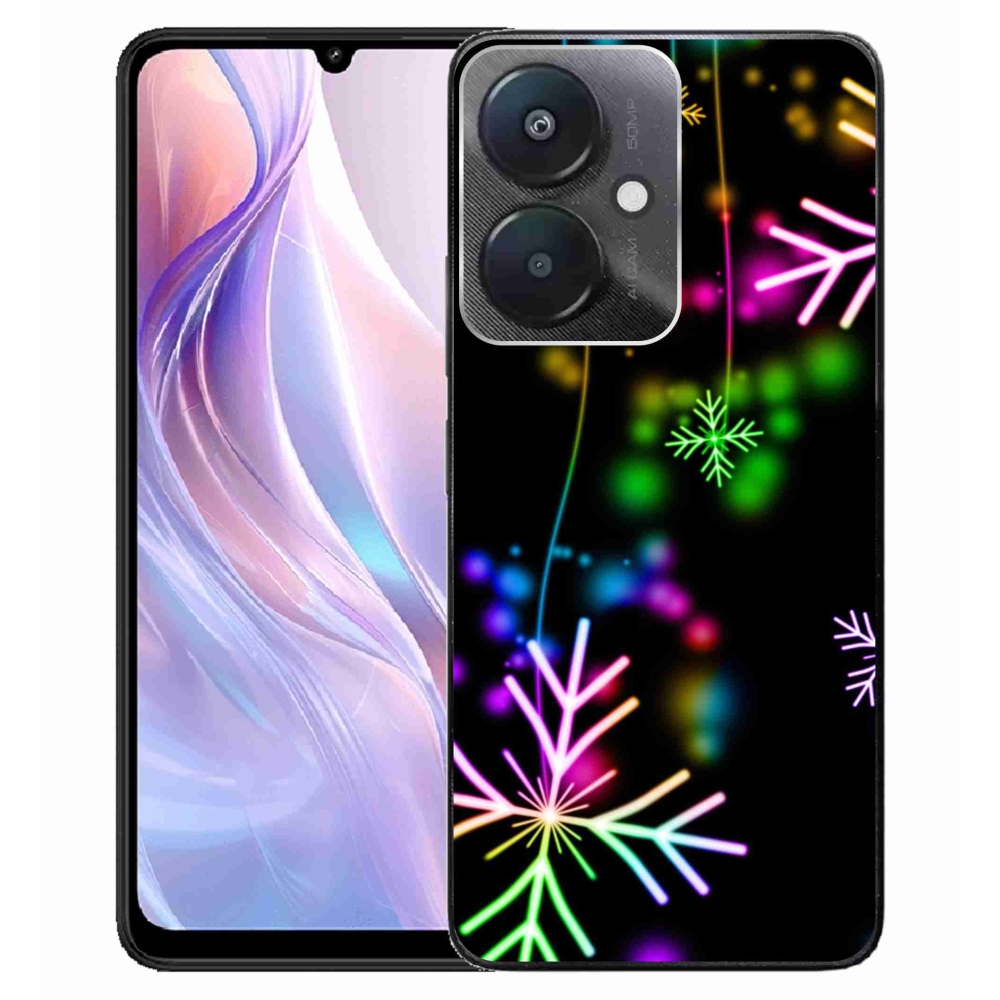 Gelový kryt mmCase na Xiaomi Redmi 13C 5G - barevné vločky