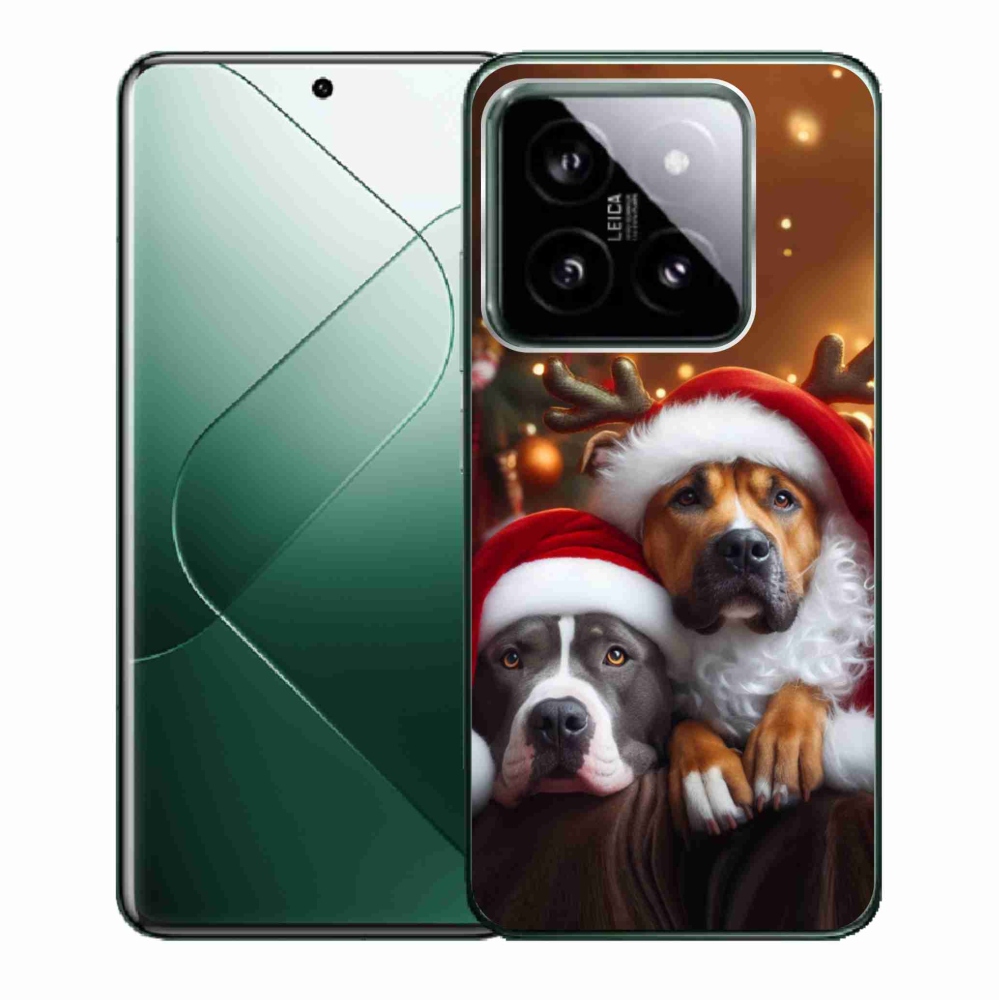 Gelový kryt mmCase na Xiaomi 14 - vánoční psi